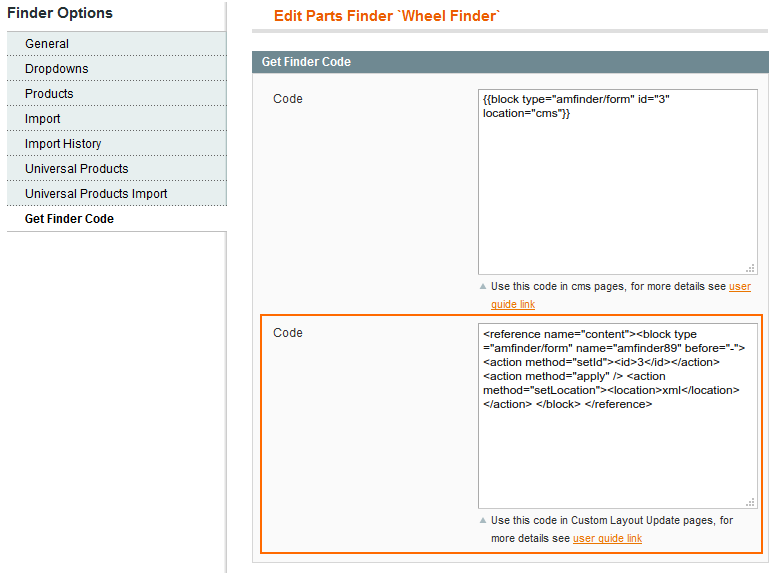 Guide for Product Parts Finder [Amasty Extensions FAQ]