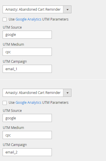 magento 2 acart different utm