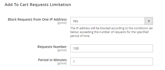 magento 2 ajax shopping cart requests limitation
