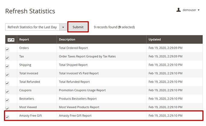 magento 2 auto add reports add on for free gifts m2 refresh