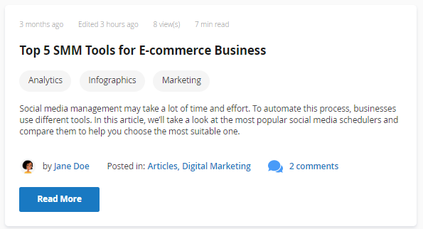 magento 2 blog pro author link