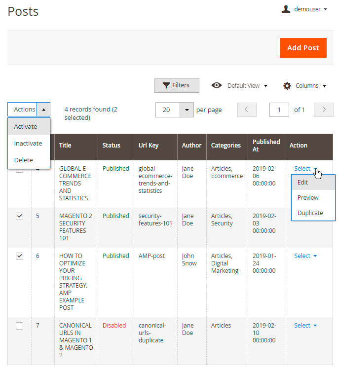 magento 2 blog pro m2 post grid