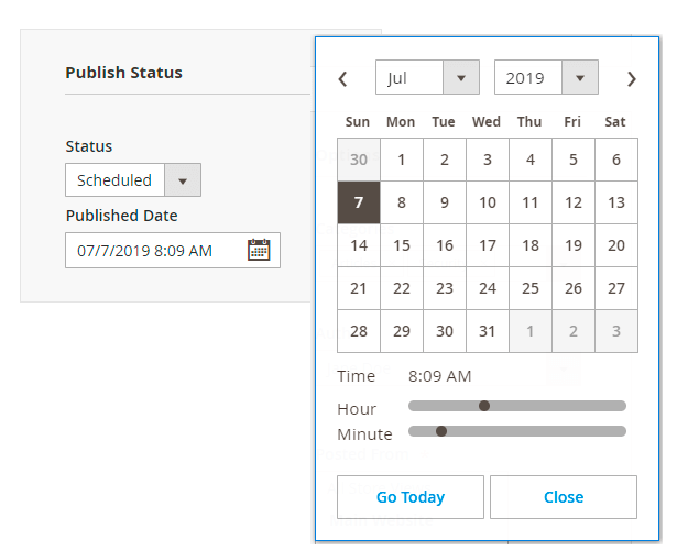 magento 2 blog pro m2 schedule