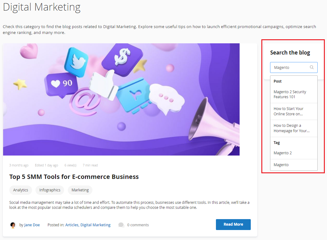 magento 2 blog pro search example
