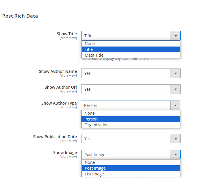 magento 2 blog rich snippets