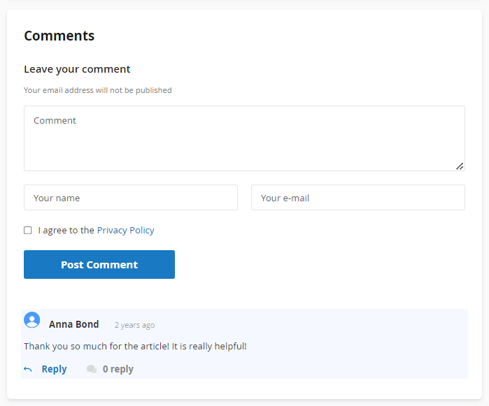 magento 2 blog pro comments front