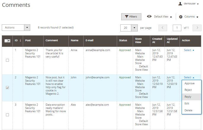 magento 2 blog pro comments new