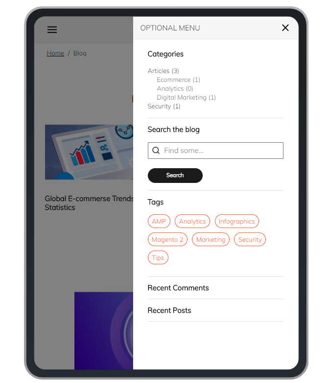 magento 2 blog pro pwa menu m2