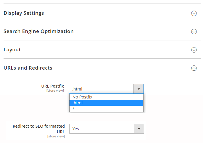 magento 2 blog pro url postfix