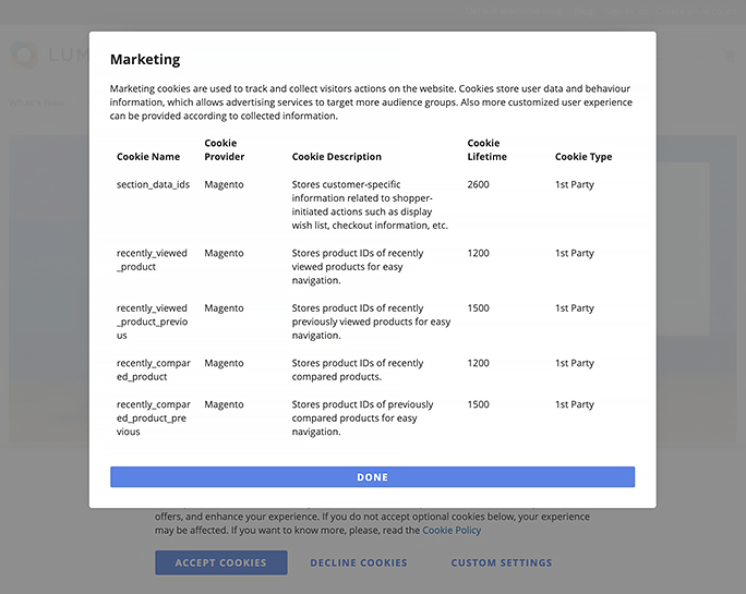 magento 2 cookie consent cookie consent popup 5