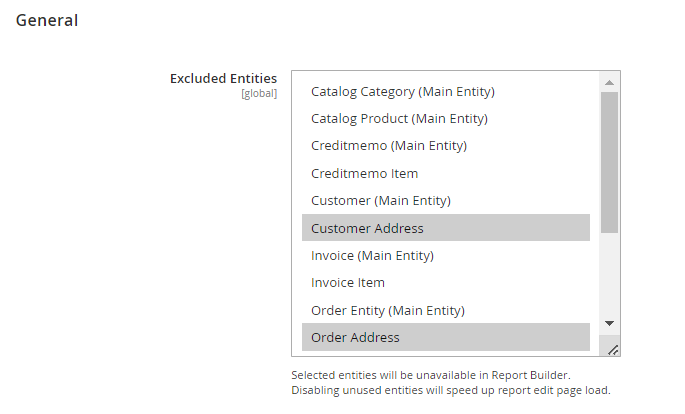 magento 2 custom reports general set