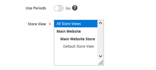 magento 2 custom reports store view new