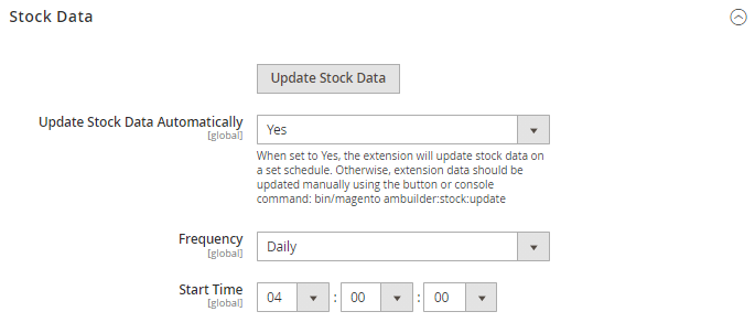 magento 2 custom reports update stock data