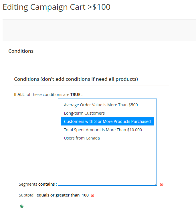 magento 2 abandoned cart segments