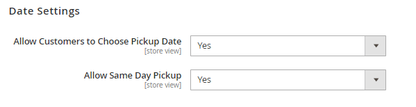 magento 2 store pickup with locator date