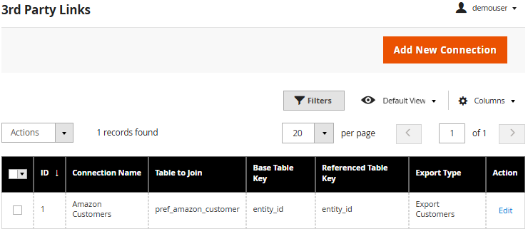 magento 2 export customers 3rd parties list