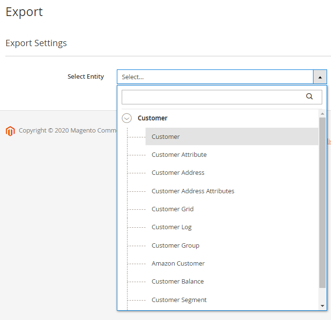magento 2 export customers amasty export