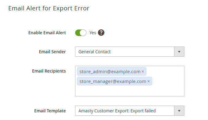 magento 2 export customers email notif