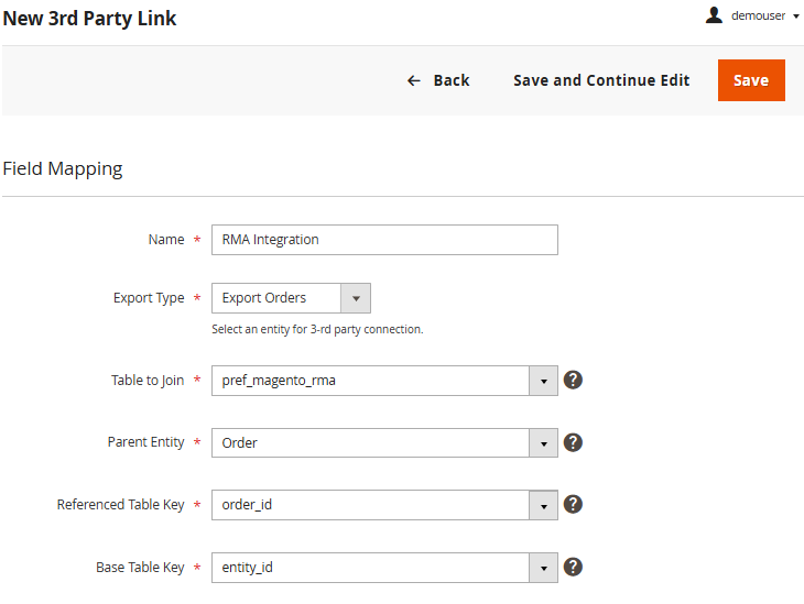 magento 2 export orders export order 3rd party link