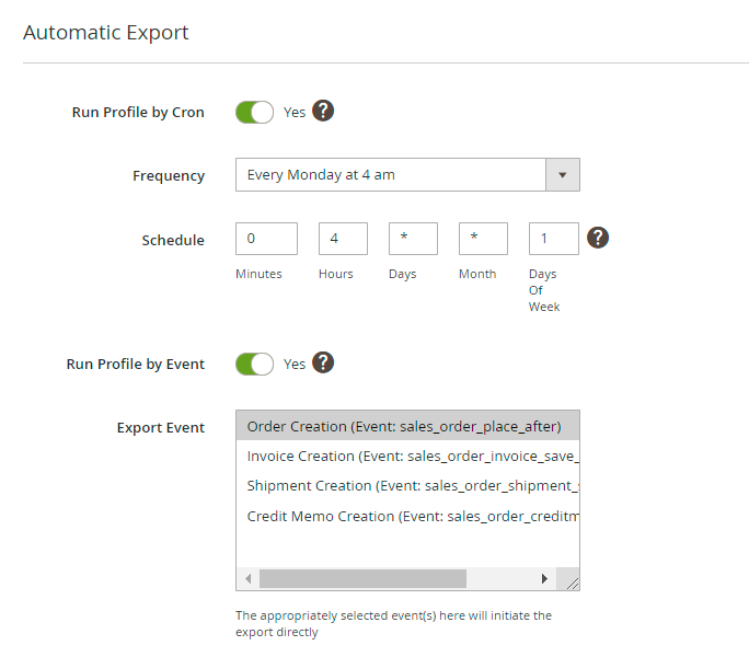 magento 2 export orders export order auto export