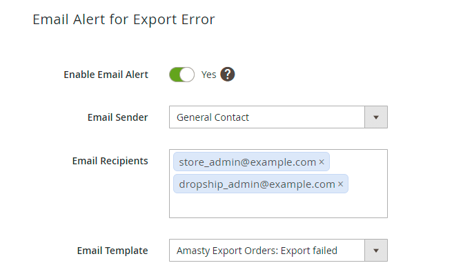 magento 2 export orders export order email