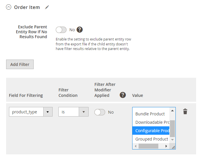 magento 2 export orders export order filter value