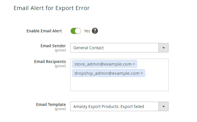 magento 2 export products export product email