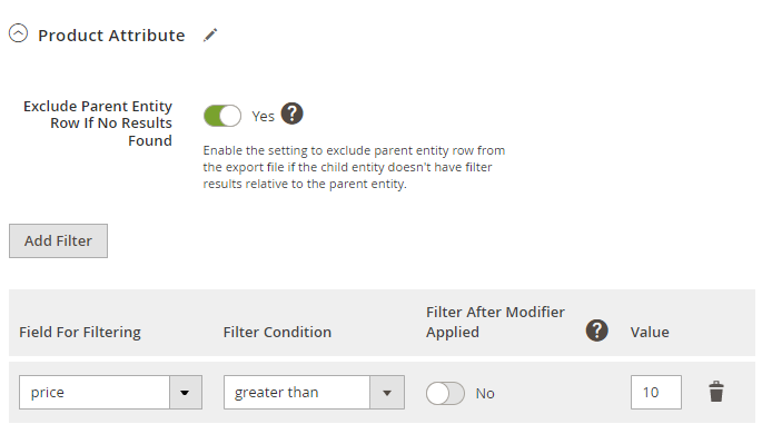 magento 2 export products filters 2