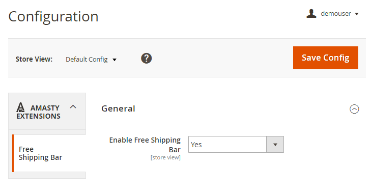 Free shipping bar – User Guides