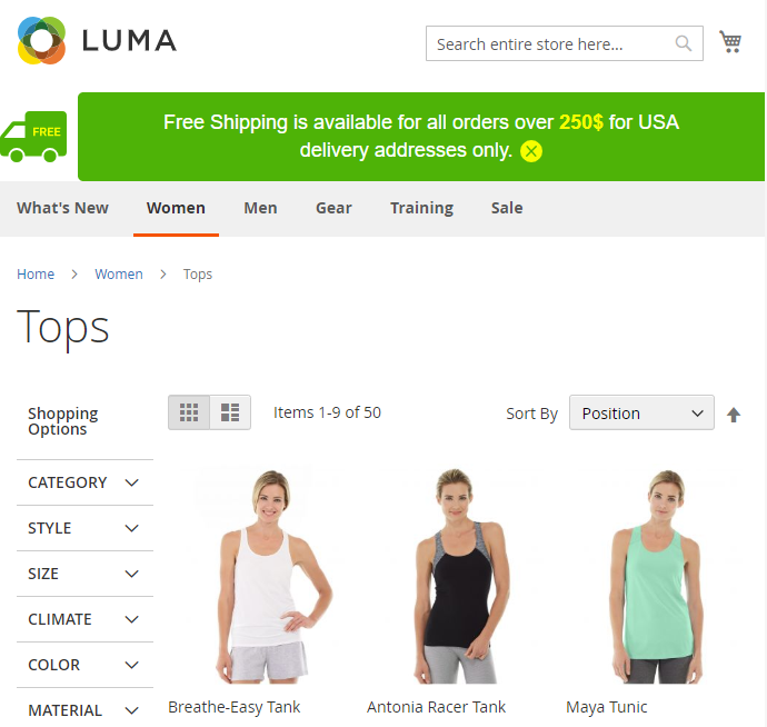 Magento 2 Free Shipping Bar Extension