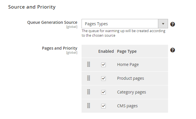 2 full page cache warmer page types