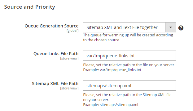 2 full page cache warmer sitemap text