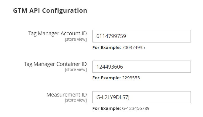 magento 2 ga4 with gtm 1 gtm api config
