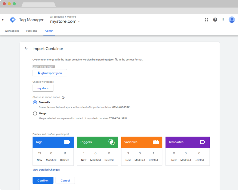 magento 2 ga4 with gtm 13 import container