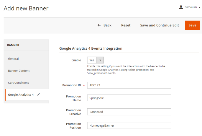magento 2 ga4 with gtm promo banners compatibility