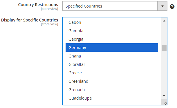 magento 2 gdpr countries display