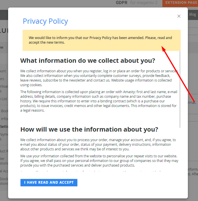 magento 2 gdpr gdpr m2 new policy