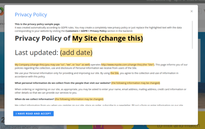 magento 2 gdpr gdpr m2 policy template