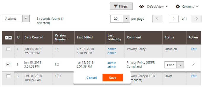 magento 2 gdpr inline edit