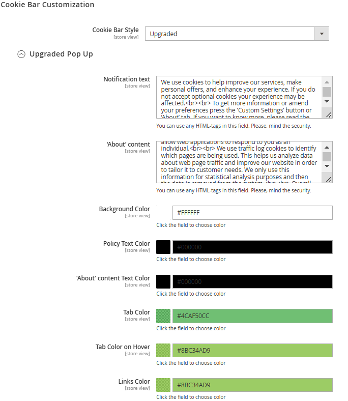 magento 2 gdpr upgraded popup design