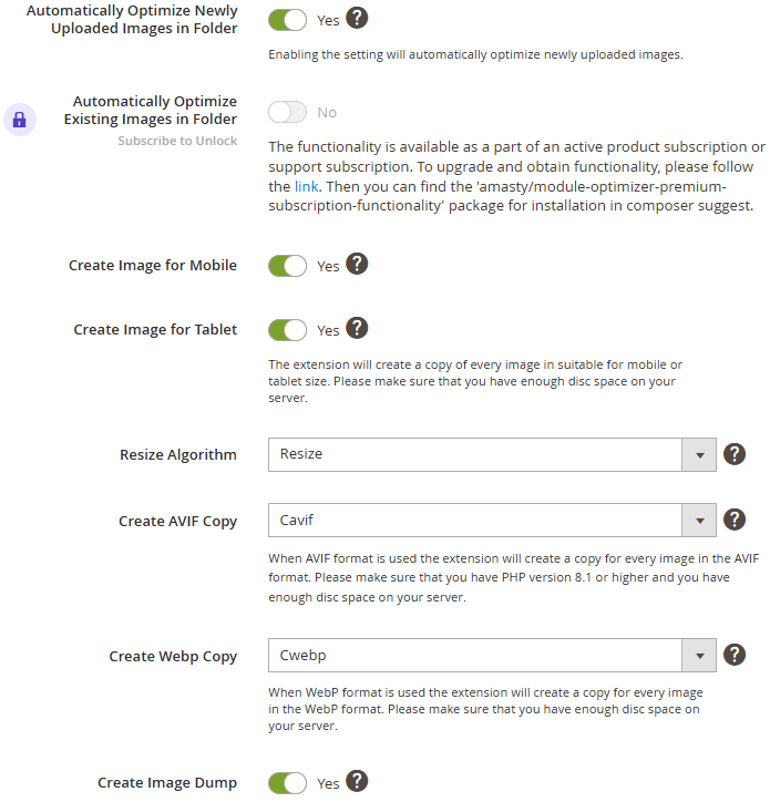 magento 2 google page speed optimizer gpso edit image folder settings part 2