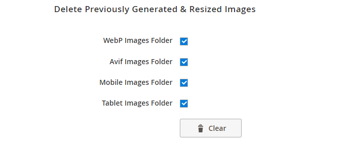 magento 2 google page speed optimizer gpso m2 clear old resized images
