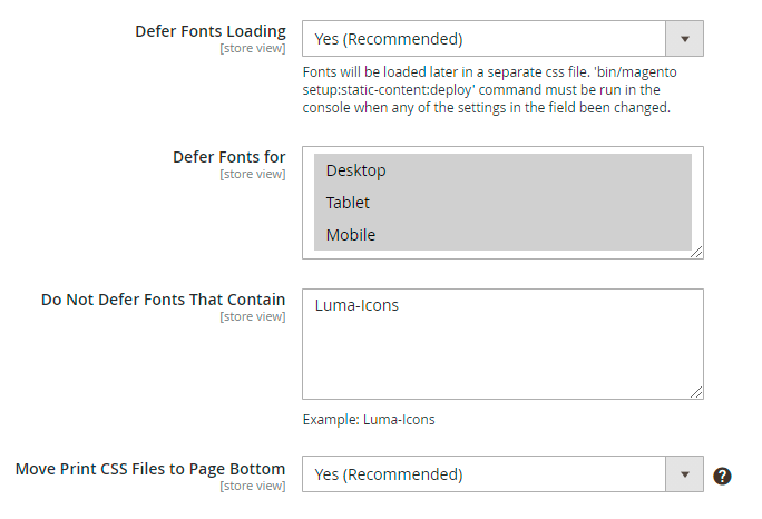 magento 2 google page speed optimizer gpso m2 fonts deffering
