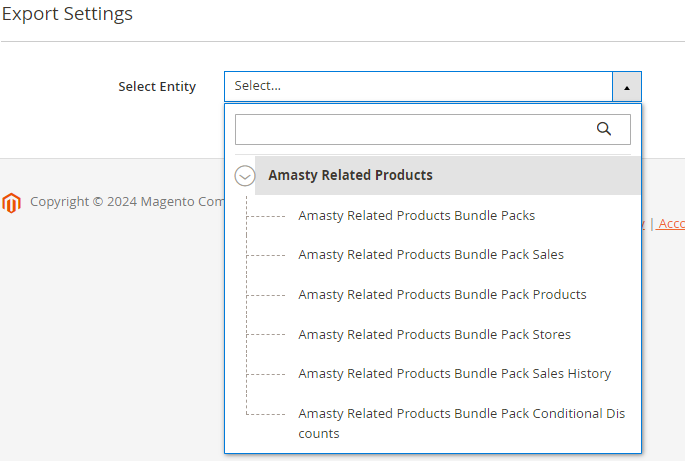 magento 2 import and export automatic related products export
