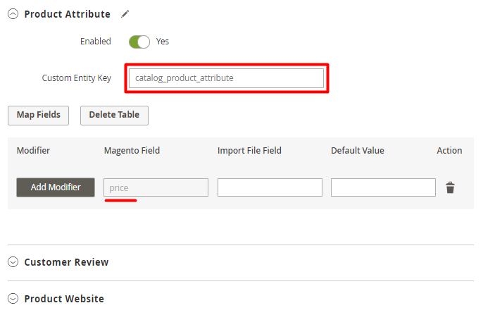 magento 2 import and export prefix