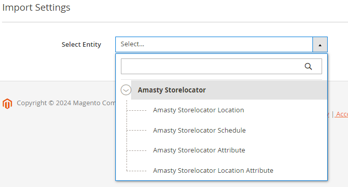 magento 2 import and export store locator import