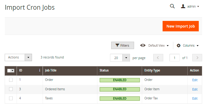 magento 2 import orders cron jobs