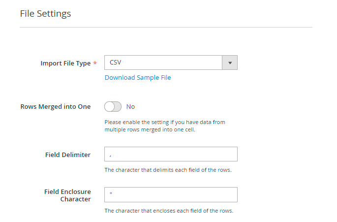 magento 2 import orders file format csv