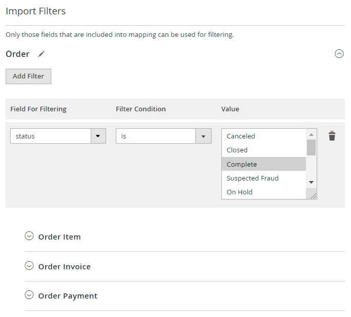 magento 2 import orders import orders filter