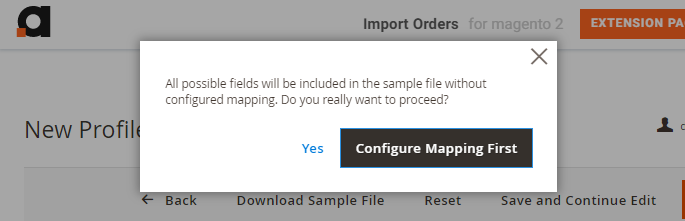 magento 2 import orders import orders sample popup